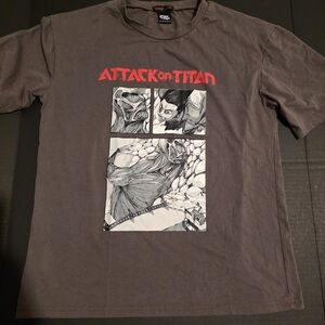 Attack On Titan Mens Brown Graphic T-Shirt Size S